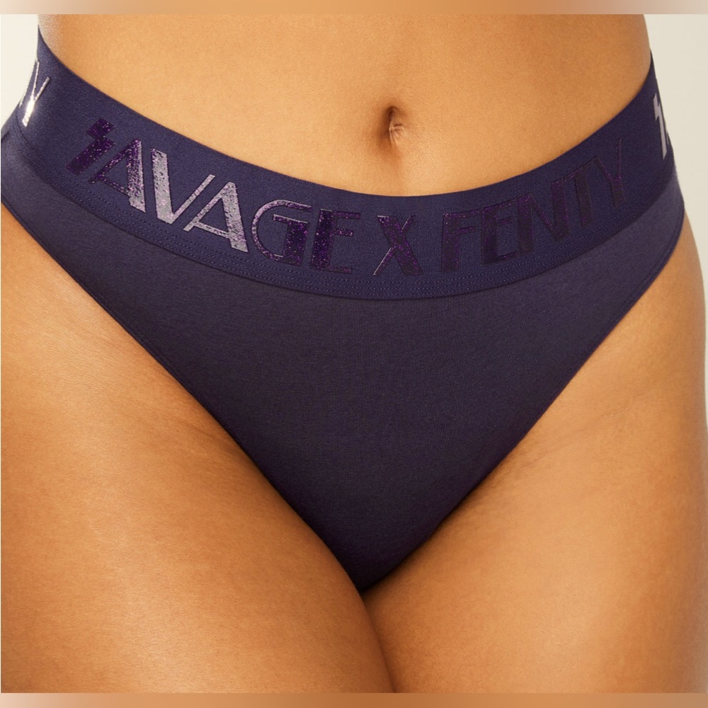 Savage X Fenty Purple High-Waist Briefs